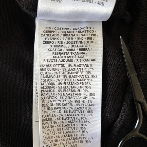 Diesel Men's Size Large Hardwear Denim Division Sweatshirt Black Red Y2K - Picture 7 of 10